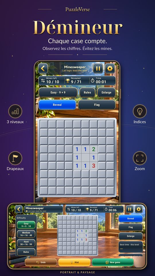 Démineur — PuzzleVerse